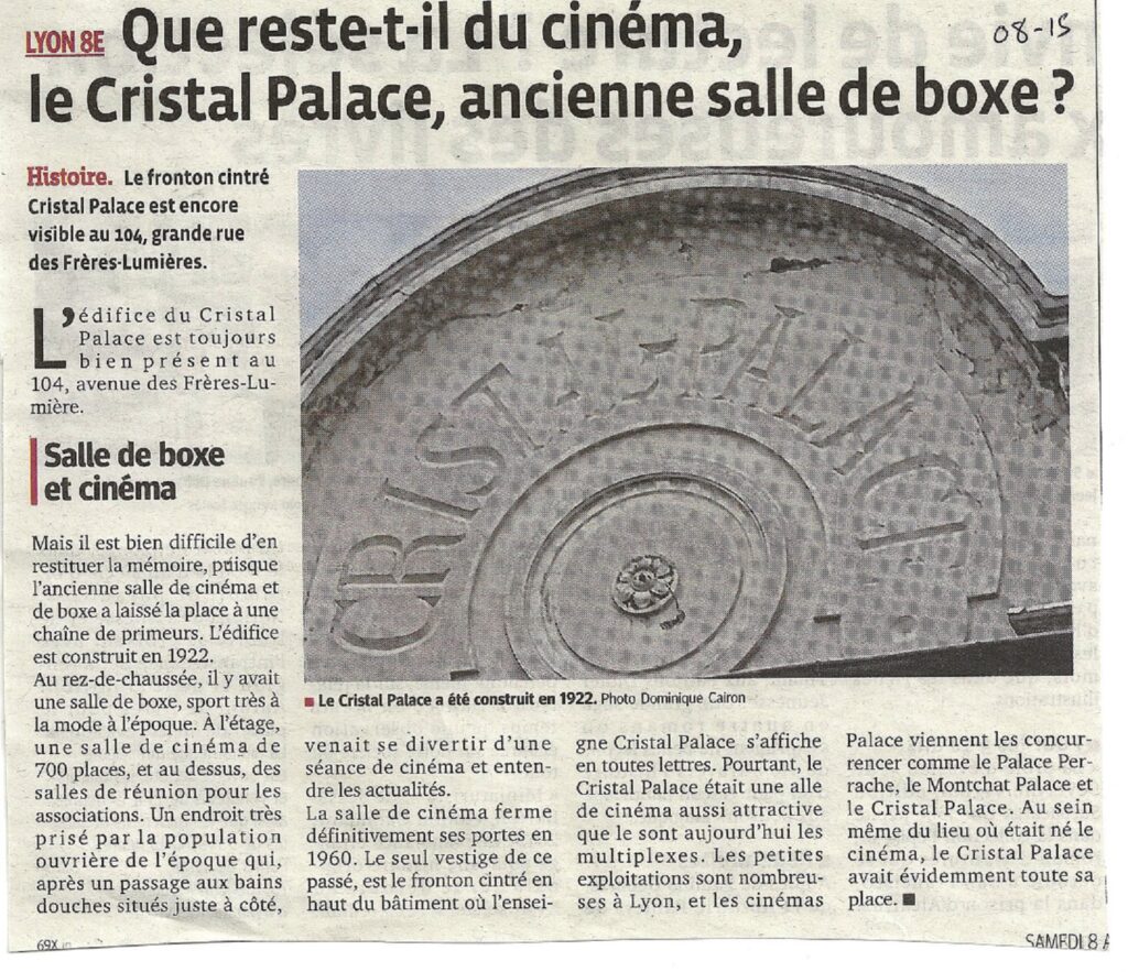 Cristal Palace : que reste-t-il du cinéma ?