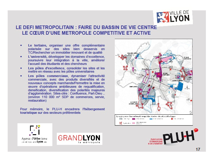 PLU H - Faire du bassin de vie le coeur d'une métropole compétitive et active