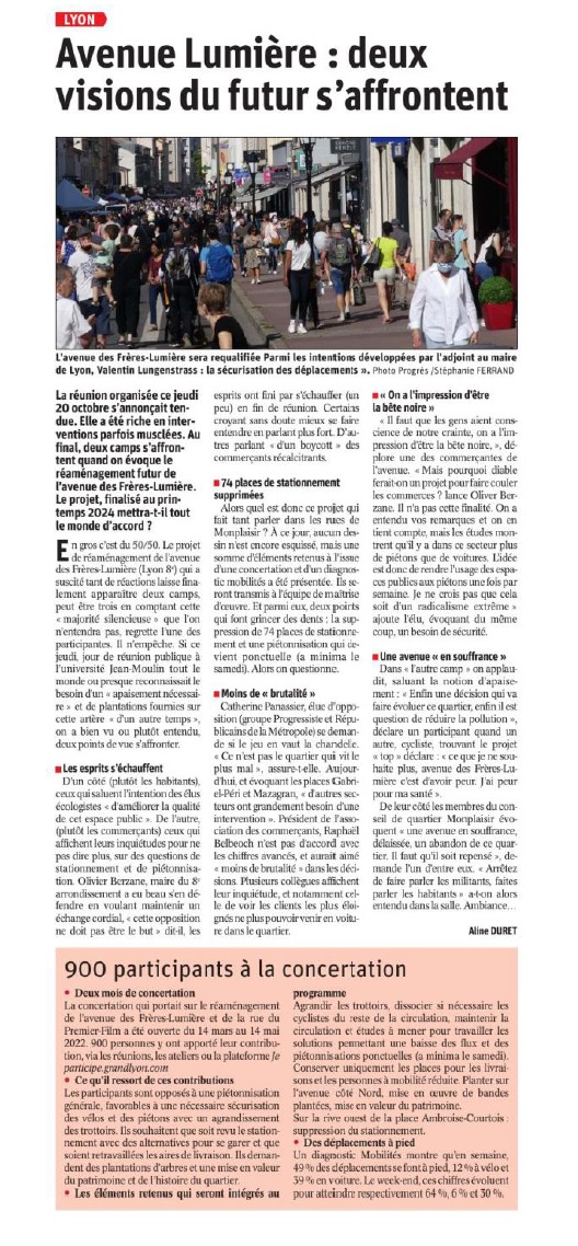 CIL Monplaisir - travaux avenue des freres Lumiere : reunion publique