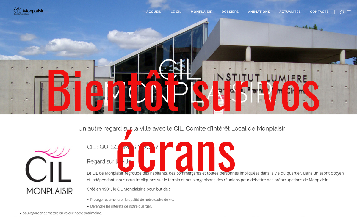 Cil Monplaisir - Mise en place du nouveau site internet du CIL
