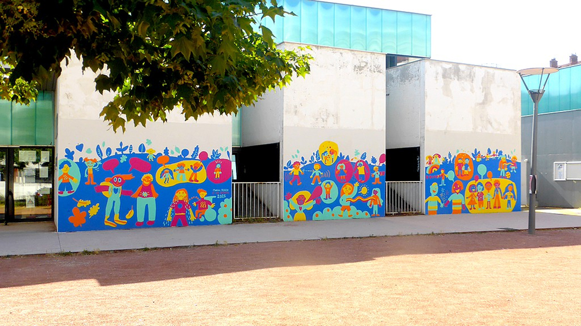 CIL Monplaisir - Fresque à l'école Simone Signoret