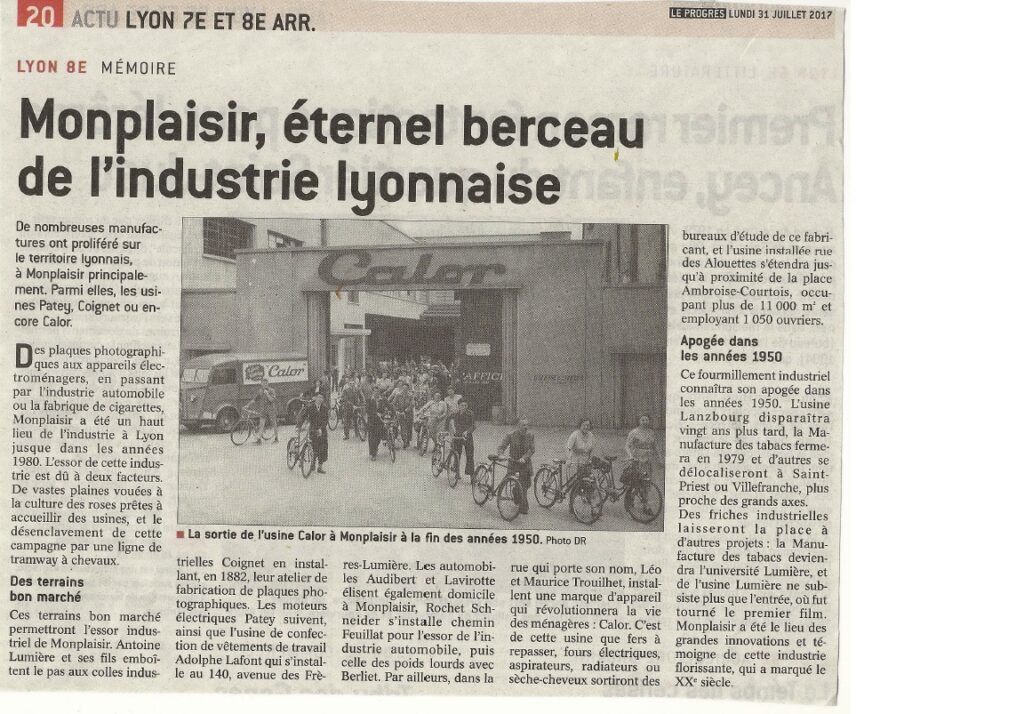 CIL Monplaisir - Histoire : Essor de l'industrie dans le quartier de Monplaisir