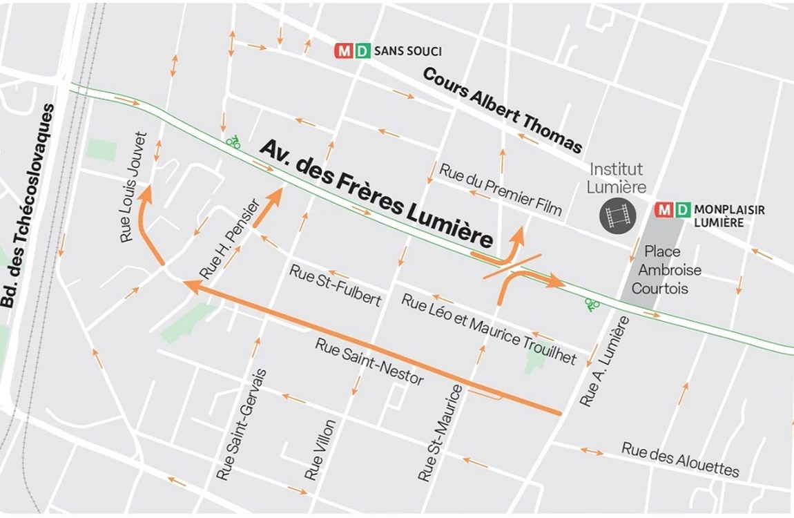 CIL Monplaisir - Annonce du nouveau plan de circulation sur l'Avenue des Frères Lumière