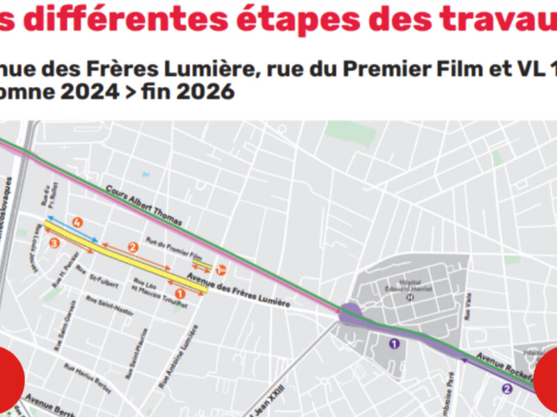 CIL Monplaisir - présentation des étapes des travaux sur l'avenue des Frères Lumière