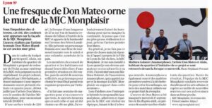 CIL Monplaisir - Actualité : Une freque de Don Mateo orne le mur de la MJC Monplaisir